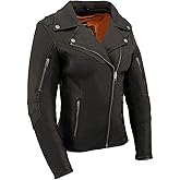 Milwaukee Leather MLL2581 Women's Black 'Classic' Leather Lightweight Long Length Vented Jacket