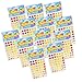 Kicko Emoji Sticker Sheets - Over 3,000 Stickers - 12 Packs Emoticon Sticker Assortment - Party Favors, Game Prizes, Novelty Toys, Wall Decals, Creative Scrapbooks, Arts and Crafts