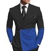Stylish Slim Fit Blazers for Men Print Color Block Business Suit Jacket Casual Banquet Versatile Sport Coat