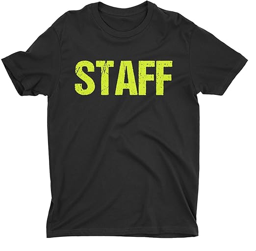 Amazon Com Nyc Factory Black Staff T Shirt Front Back Print