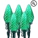 Brizled C9 Green St Patricks Day Lights, 16ft 25 LED Faceted String Lights, Connectable 120V UL Certified Christmas Lights, Indoor Outdoor Decorative Lights for Party, Easter, Patio, Garden, Holiday primary