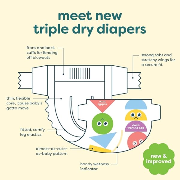 BABYGANICS DIAPERS, SIZE 2, 76 CT, ULTRA ABSORBENT DIAPERS