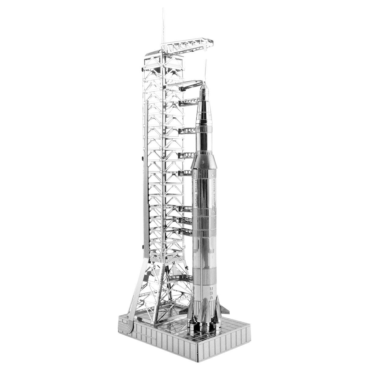 Metal Earth Fascinations Apollo Saturn V with Gantry 3D Metal Model Kit — image 1
