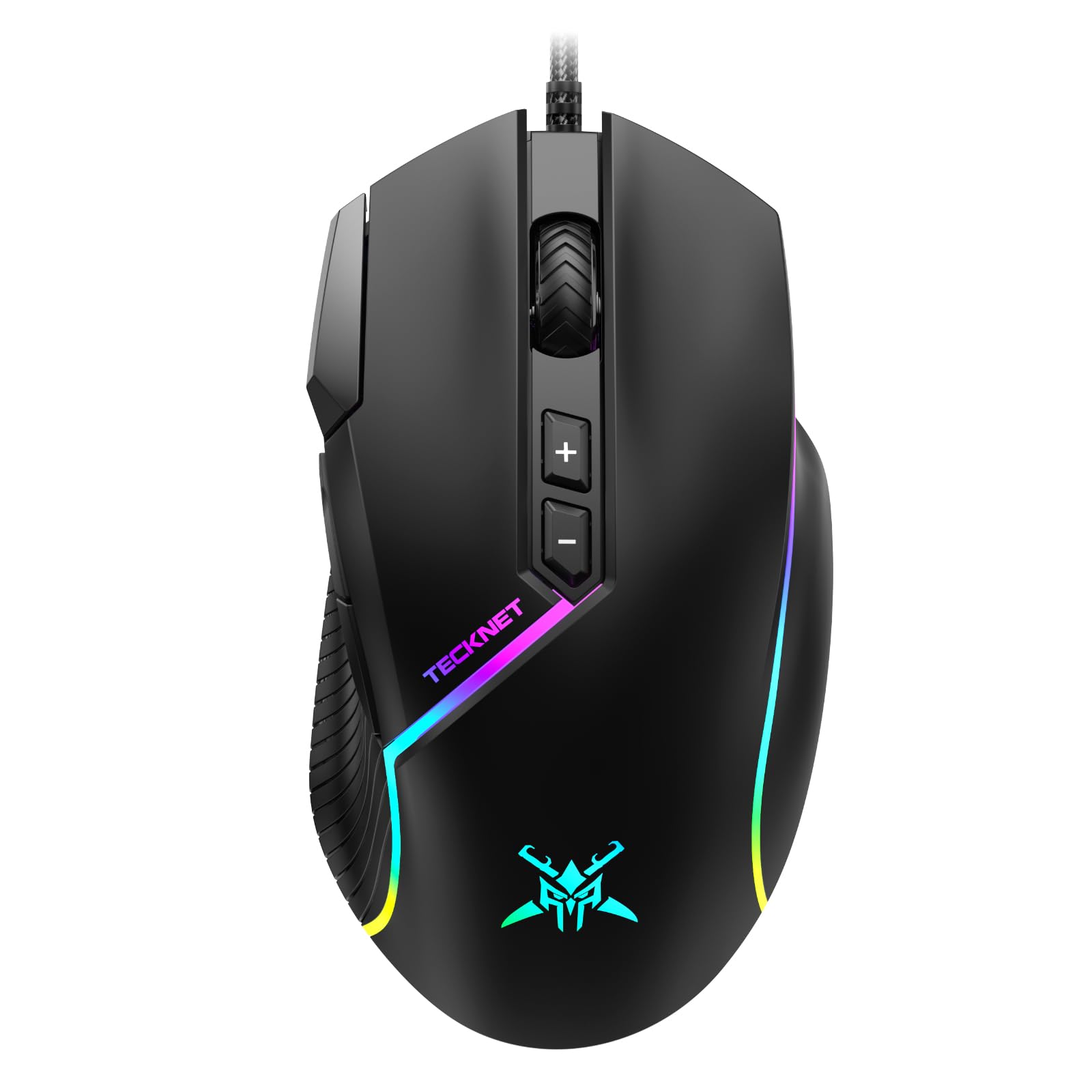 Gamingteck Wire Rd Mouse TECKNET Wired Gaming Mouse, 12,800 DPI with Optical Sensor, 8 ...