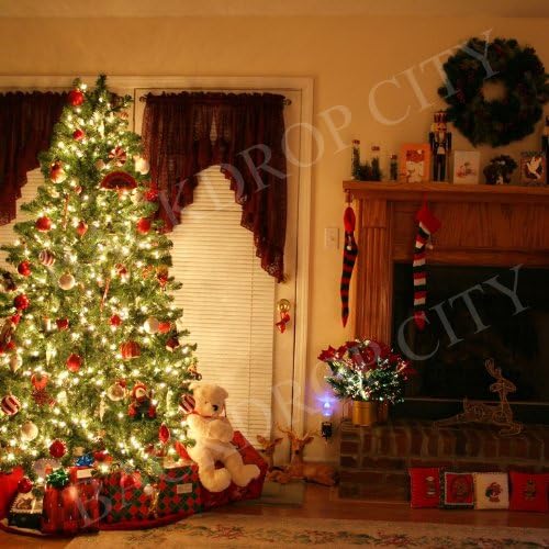 10x10 Christmas at Home Holiday Background Backdrop