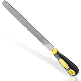 TOYIKOM 10 in Flat Hand Metal File,Durable Metal Files for Steel,Wood File | High Carbon Steel Files Tools for Metal Wood and Stone Trimming, Shaping, Bastard File with Uniform Teeth &amp; Ergonomic Handle