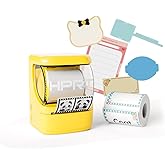 HPRT NEW1 Label Printer 2 Inch Portable Inkless Bluetooth Label Maker for Small Business, Home, School, Sticker Printer for Address, Logo, Barcode, Clothing, with Automatic Label Recognition（Yellow）