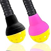 Gobelieve Two-Pack Pickleball Ball Retriever, Silicone Pickleball Picker-Uppers, Ball Retrievers for Outdoor Sports, Fits Most Paddles - Black and Pink
