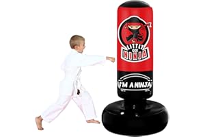 VCOLAN Kids Punching Bag, 67" Stable Inflatable Boxing Bag for Age 5-12, Ninja Karate Taekwondo Training Toy, Christmas Birthday Gift