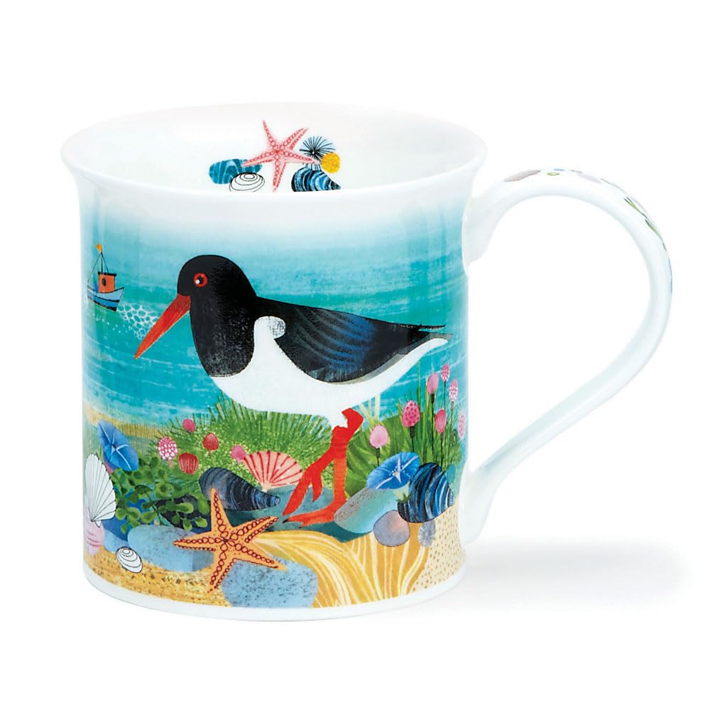 Dunoon Bute 0.3 Litre Fine Bone China Mug Seashore (Oystercatcher)