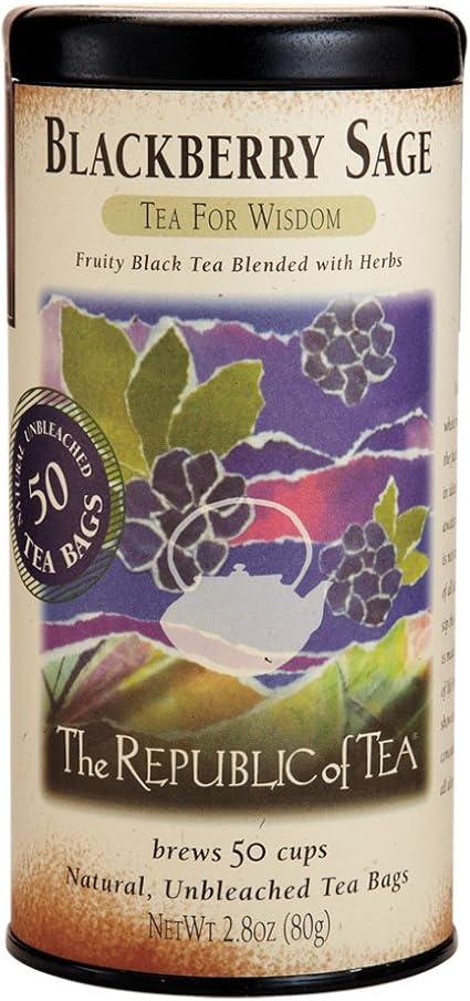 The Republic Of Tea Blackberry Sage Black Tea Bags Amazon In Grocery Gourmet Foods