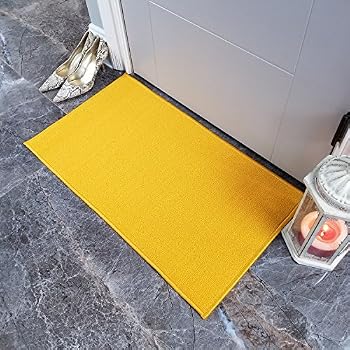 Amazon.com: Maxy Home Doormat 18x30 Solid Yellow Rubber ...
