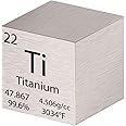 Cube Density Cubes High Density Element Cube for Element Collections Lab Experiment Material Heavy Small Objects Experience(Titanium,1 Inch)