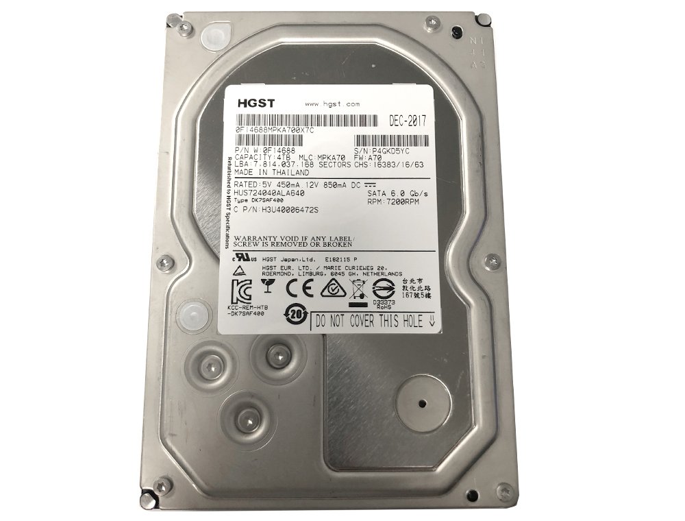 HGST Ultrastar 7K4000 HUS724040ALA640 (0F14688) 4TB 7200RPM 64MB Cache SATA 6.0Gb/s 3.5in Enterprise Hard Drive (Renewed)