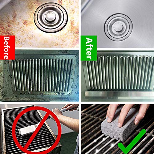 4Pcs BBQ Grill Cleaning Brick Block Barbecue Cleaning Stone BBQ Racks