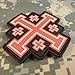LEGEEON Glow Dark Order Holy Sepulchre Jerusalem Cross Templar Crusaders Tactical Morale PVC Fastener Patch
