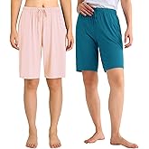 Latuza Women's Viscose Pajama Shorts Knee Length Sleep Shorts