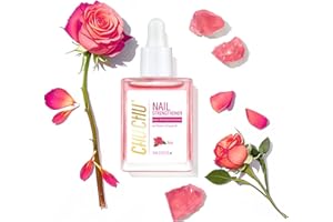 CHUCHU Nail Growth and Strengthener Oil for Cuticle - Rose Scent Cuticle Oil Repair Moisturizing Treatment - Natural Jojoba Vitamin B & E Nail Oil for Dry Cracked Nails