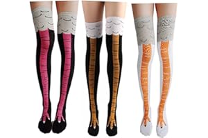 AOIIOY Chicken Leg Socks Stocking Stuffers White Elephant Gag Funny Gifts for Adults Big Kids Prank Crazy Animal Paw Feet Stockings