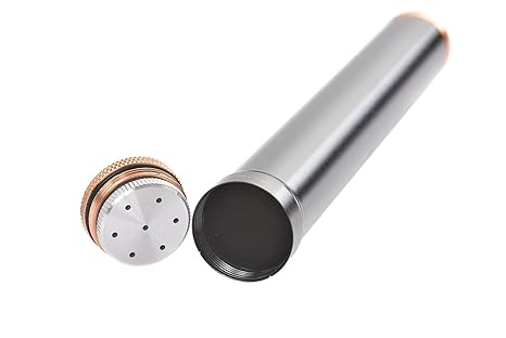 The Khan Outdoor & Lifestyle Company Zigarren Tube/Tubidor aus Aluminiumlegierung, 19,5cm x 2,5cm, schwarz, Mod. 5294-01