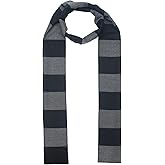 GHGMAO Black and Gray Striped Men's Scarf for Winter Halloween Costume Accessories for Men Women