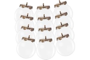 NIYANGLE 10 Sets Mini Glass Ball Pendants 25mm Diameter 15mm Opening Empty Globe Charms Antique Crown Bases