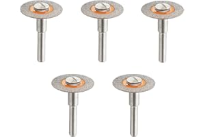 BGTEC Diamond Glass Cutting Disc - 5pcs 30mm/1-3/16 Mini Diamond Saw Blade Wheel with 6mm Shank for Glass Jade Crystal Wine B