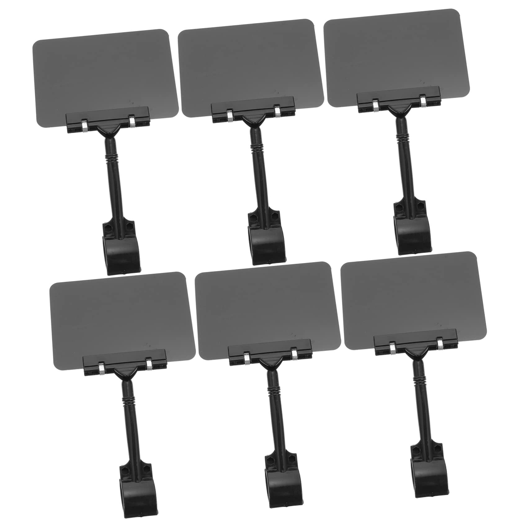VILLFUL 6pcs Erasable Massage Boards Rewritable Price Tags for Supermarkets Retail Stores Easy to Use Black PVC Price Boards for Displaying Product Information