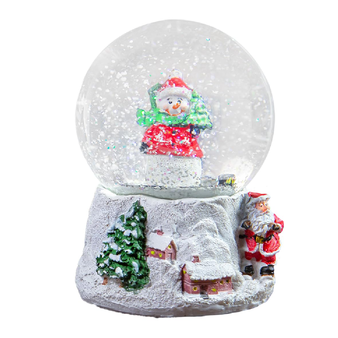 The Christmas Workshop 84410 Musical Snow Globe/Snowman Festive Decoration/Wind Up & Play / 11cm x 10cm x 15cm