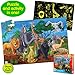 The Learning Journey Puzzle Doubles Glow in the Dark - Wildlife - 100 piece puzzles, glow in the dark puzzle for kids puzzles ages 4-8, Award Winning Educational Toys