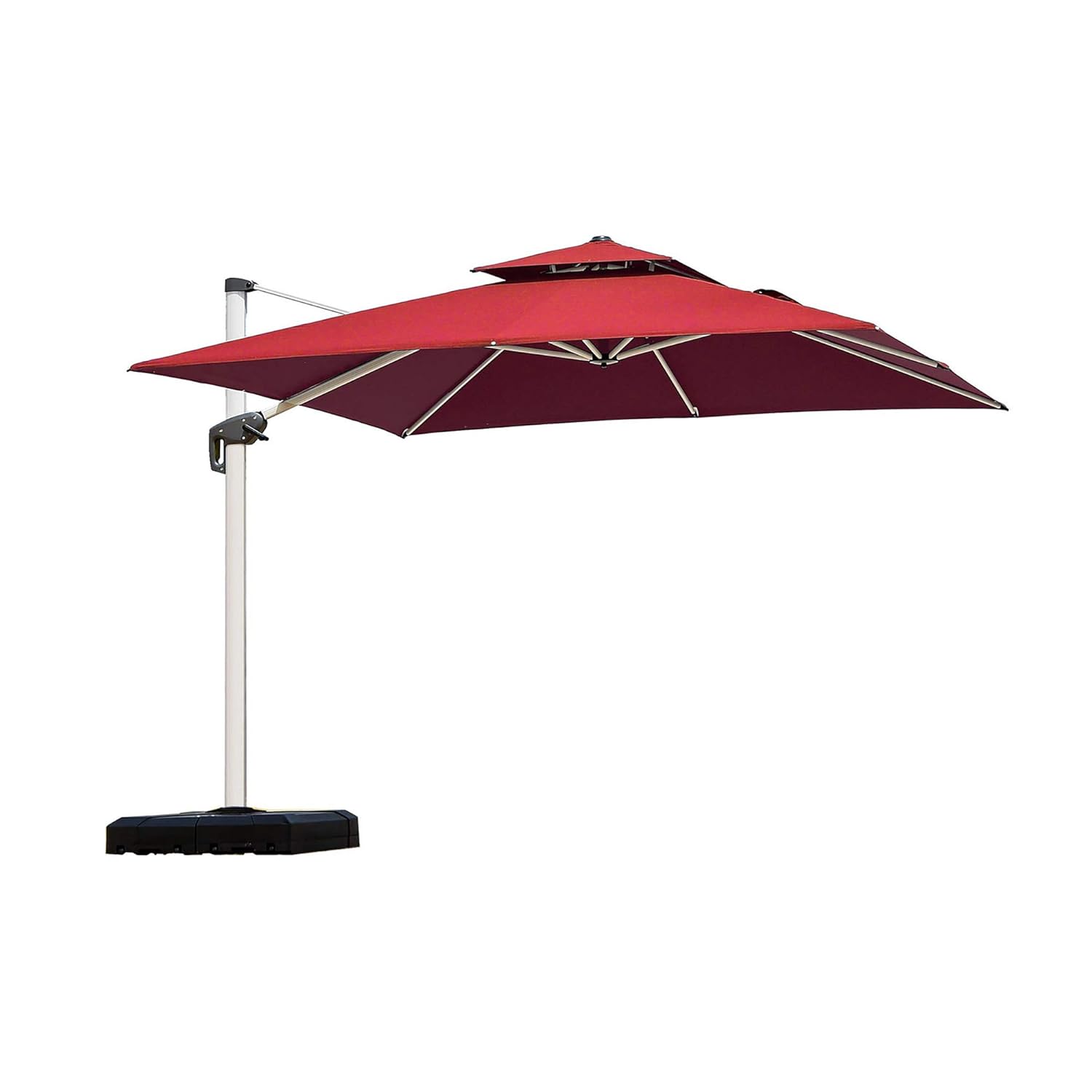 Purple Leaf 12 Feet Double Top Deluxe Square Patio Umbrella Offset Hanging Umbrella Cantilever Umbrella Outdoor Market Umbrella Garden Umbrella Terra Amazon In Garden Outdoors