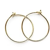 Small 14k Yellow Gold Fill Half Inch Earrings. 12mm, 22 Gauge Handmade For Men Women or Children. Little Sleeper Hoop Huggy Minimalist Hypoallergenic Earring