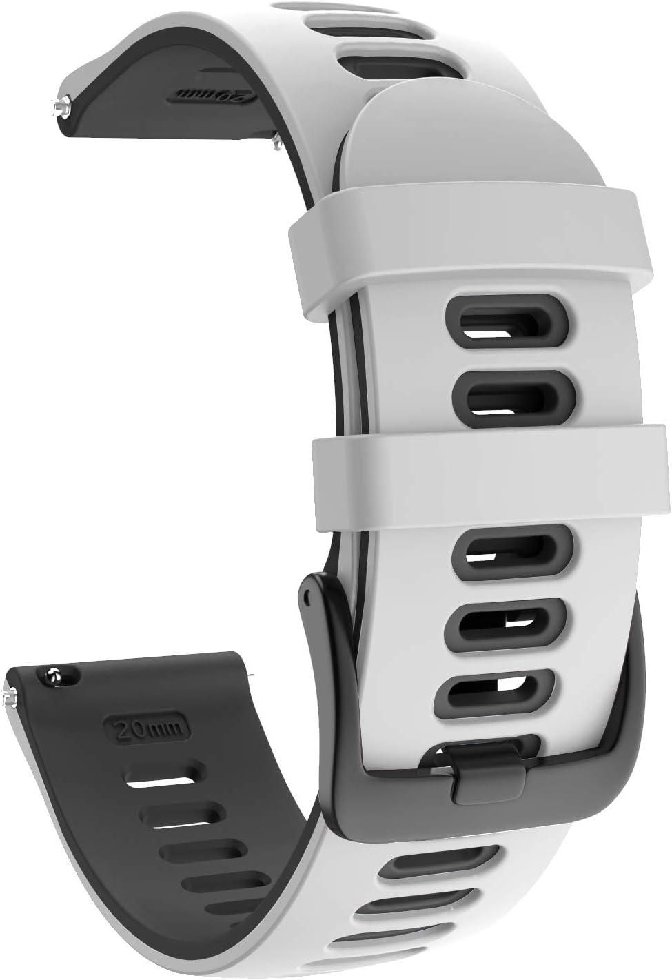 ISABAKE 20mm Silicone Watch Strap for Garmin Vivoactive 3, Forerunner 245/645, Vivomove HR, Samsung Galaxy Watch 42mm