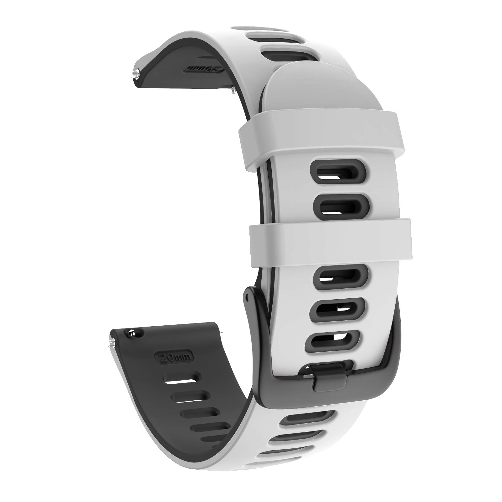 ISABAKE 20mm Silicone Watch Strap for Garmin Vivoactive 3, Forerunner 245/645, Vivomove HR, Samsung Galaxy Watch 42mm