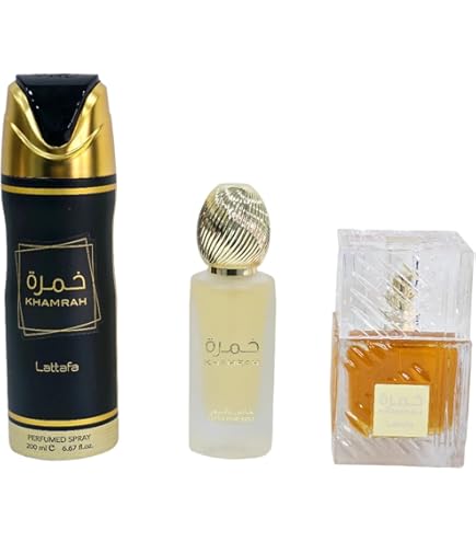 Amazon.com : Lattafa Khamrah 2 Pcs Giftset With 100ml Edp + 200ml