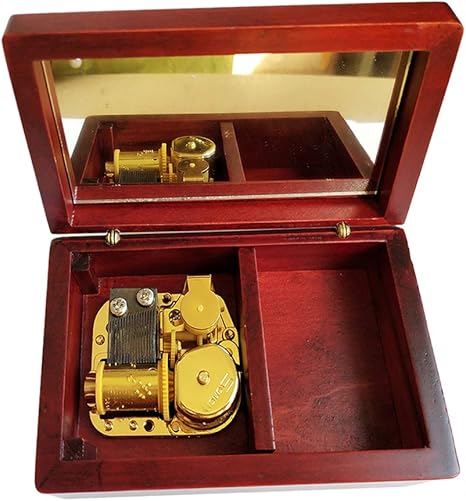 Amazon Sharprepublic オルゴール ジュエリーボックス 装飾 収納ケース付き 宝石箱 子供 誕生日 クリスマス プレゼント 懐かしい 赤 オルゴール ホビー