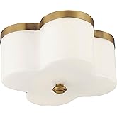 Maxim 12240 Clover 2 Light 13" Wide Flush Mount Ceiling Fixture - Natural Aged Brass