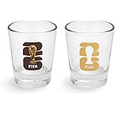 Official FIFA World Cup 2026 Edition - 1.7oz Trophy Shot Glasses (Set of 2) - Once-in-a-Lifetime Collector’s Item – Perfect for Tailgates, FIFA Parties, Mancaves or Bars Gift for Soccer Fans