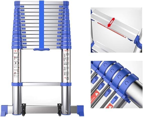 telescopic ladder with stabiliser bar