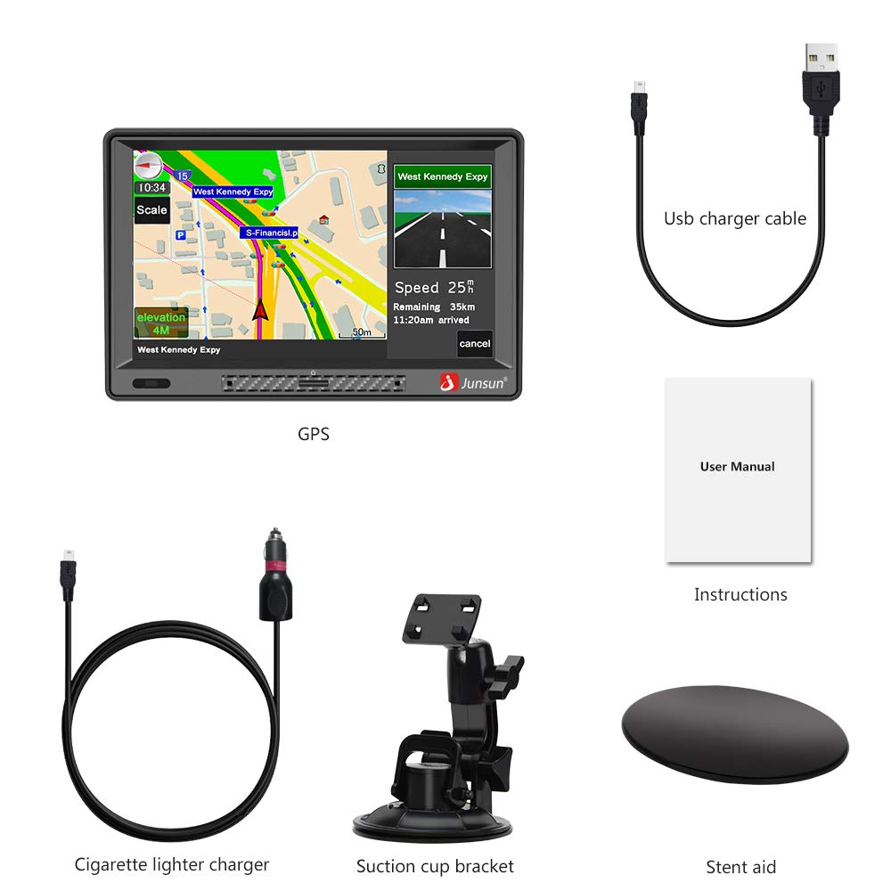 GPS Navigation for Car, 9 inch Car Truk GPS with Sunshade HD Touch Screen 8GB 256MB Sat Nav for Cars with USA, Canada, Mexico Lifetime Map Free Update