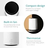 Duux Threesixty 2 Smart Ceramic Heater White 1800W Fan Alexa Google Assistant view 5