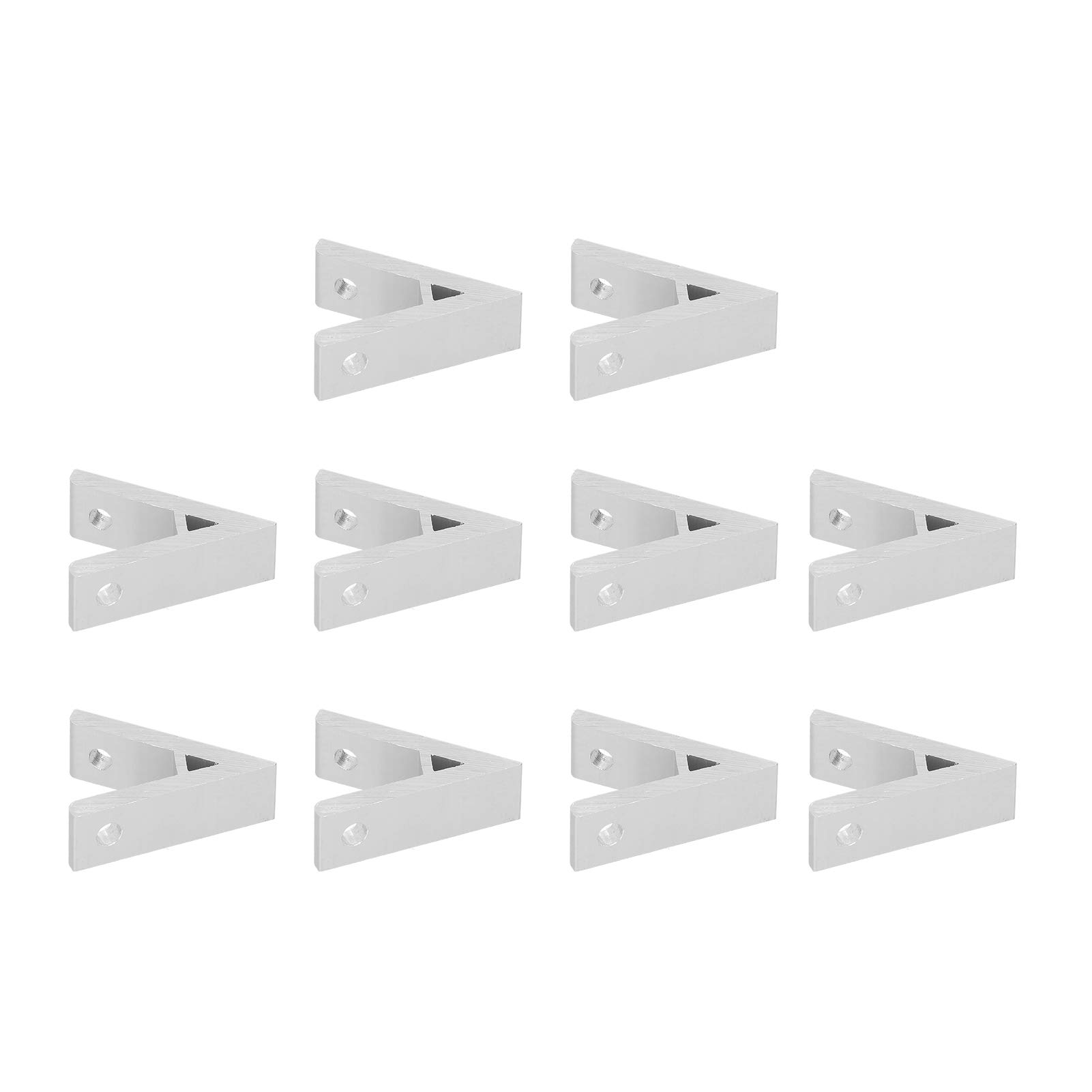 Aluminium Angle Corner, 45° Angle Corner Aluminum Practical 10Pcs 20/30/40/45/50/60mm for Replacement Needs(2020-45 Degrees)