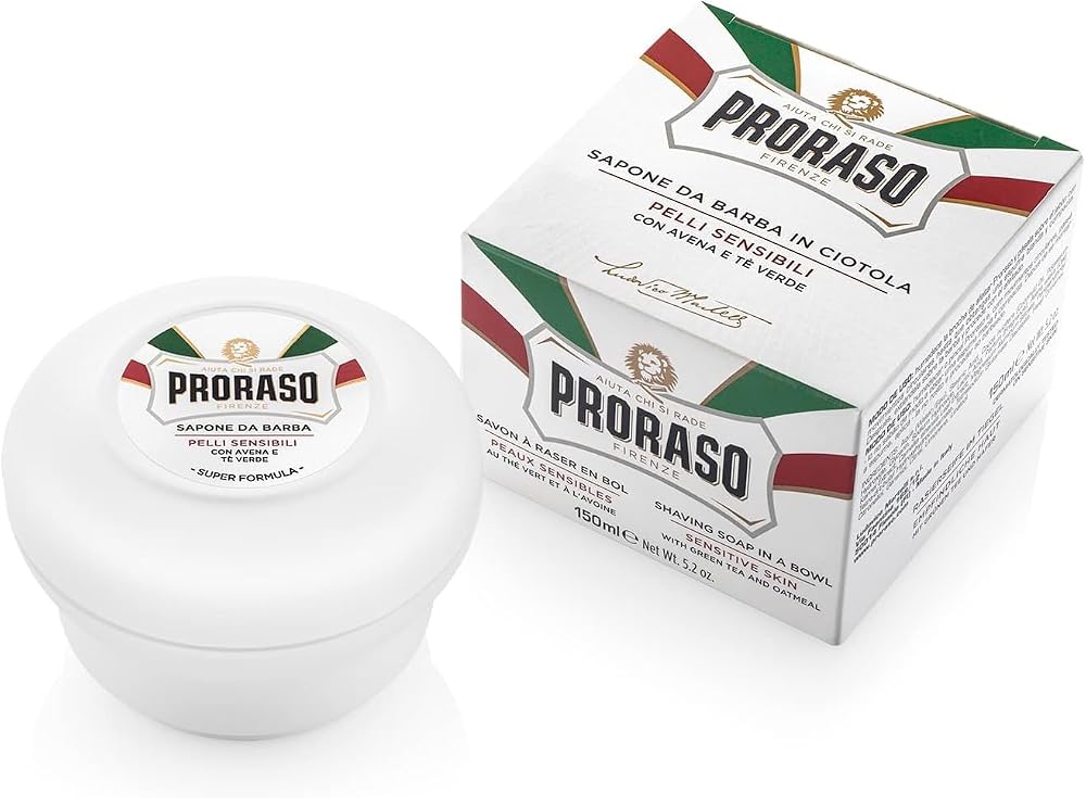 Proraso Shaving Soap in a Bowl Sensitive Skin 150ml Green Tea Oat Italy