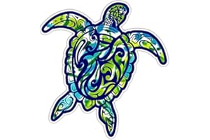 VINYL JUNKIE GRAPHICS Sea Turtle V3 Car Truck Window Laptop Vinyl Decal Sticker (Key Lime)
