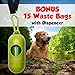 BENICCI [Strong] Dog Leash with Bonus Free Waste Bag Dispenser – Thick Padded Dual Handles, Includes Poop Bags & 100% Nylon (6ft. Long) – Comfortable Grip – Ideal for Large, Medium and Small Dogs