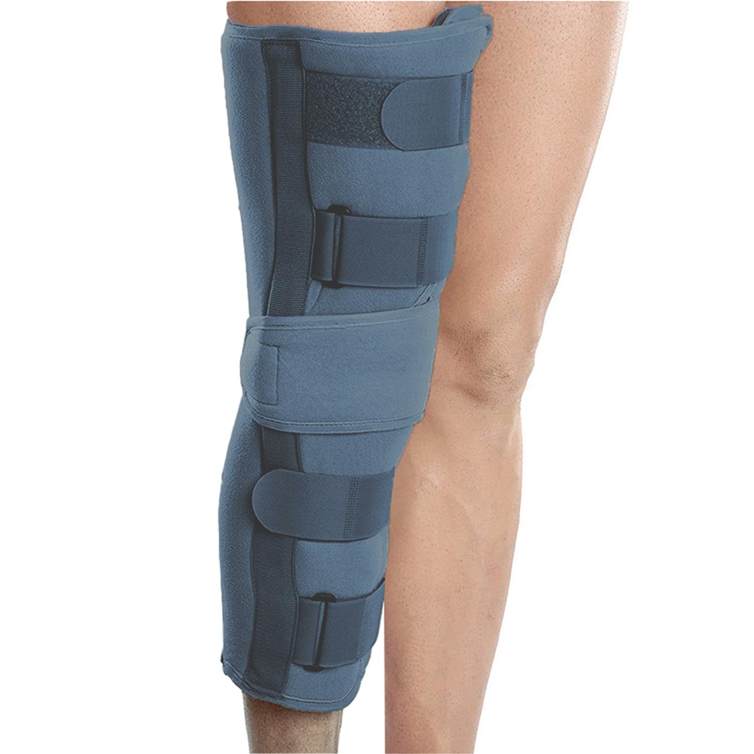 Wonder Care Knee Immobilizer Knee Brace for Knee Support for Dislocation Injuries Ligament Tear Wraparound Knee stabilizer Splint for Men & Women (Grey, Medium)