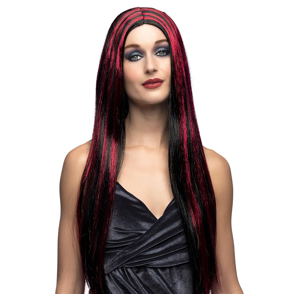 Boland 86112 Wig Witch Aurora Black/Red