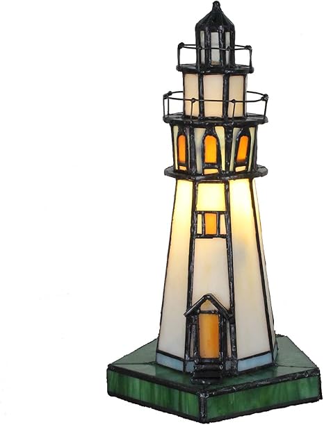 lighthouse table lamp with night light