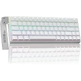 AULA WIN68 HE Mechanical Gaming Keyboard 60%, Hall Effect Magnetic Switch, Fast Trigger Mode Adjustable Actuation, 8000Hz Polling Rate, RGB Backlit, Wired White Keyboard for Laptop/PC Gamer