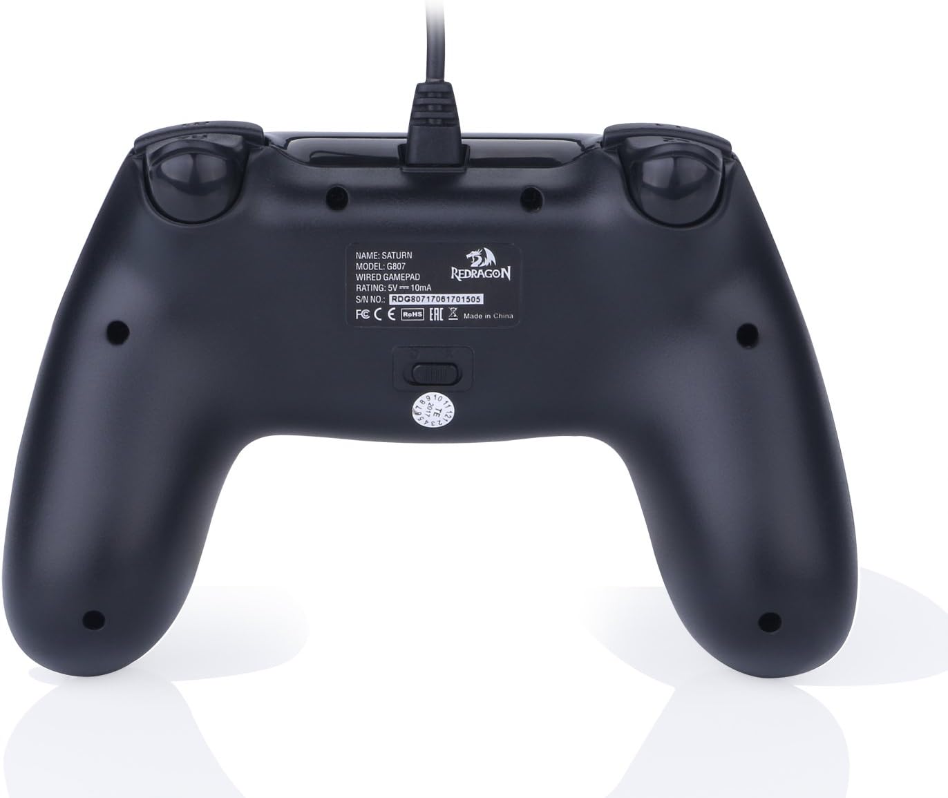 Redragon G807 Gamepad, PC Game Controller, Joystick with Dual Vibration, Saturn, for Windows PC, PS3, Playstation, Android, Xbox 360 (Black, Wired): Computers & Accessories